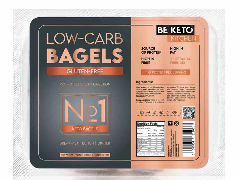BeKeto Keto Glutenfreie Bagels 150g DATE: 03.2026