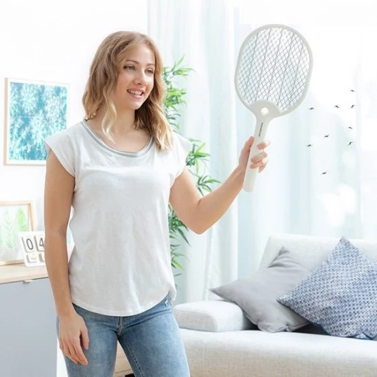 Mosquito Whack-It Racket oppladet og bærbar elektrisk fluesmekker