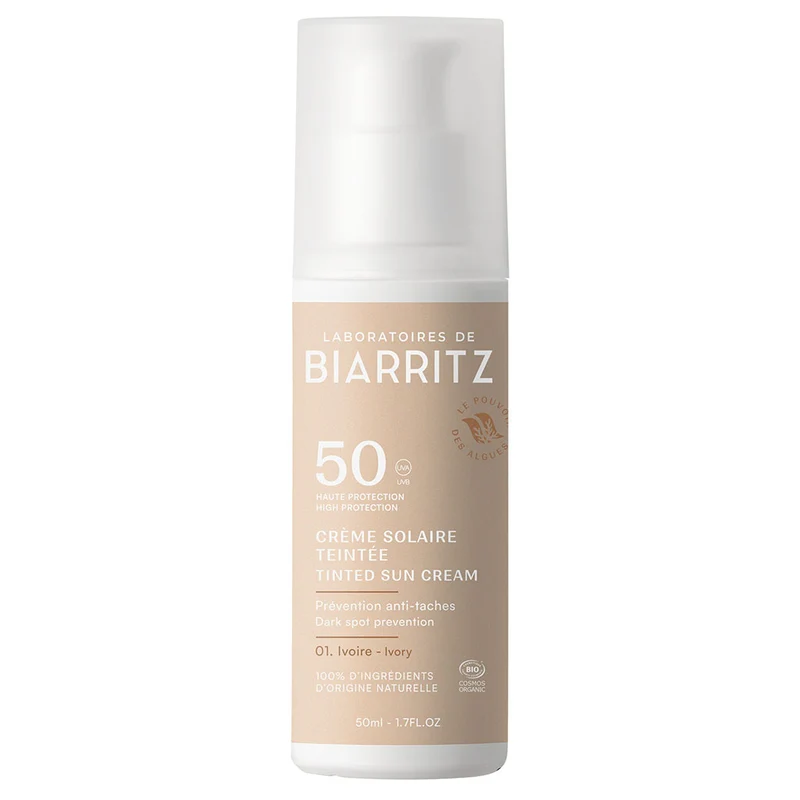 Tonad solkräm för ansiktet SPF50 Ivory 50ml