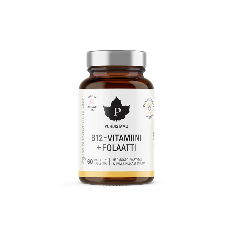 B12-vitamin + folat, hallonsmak