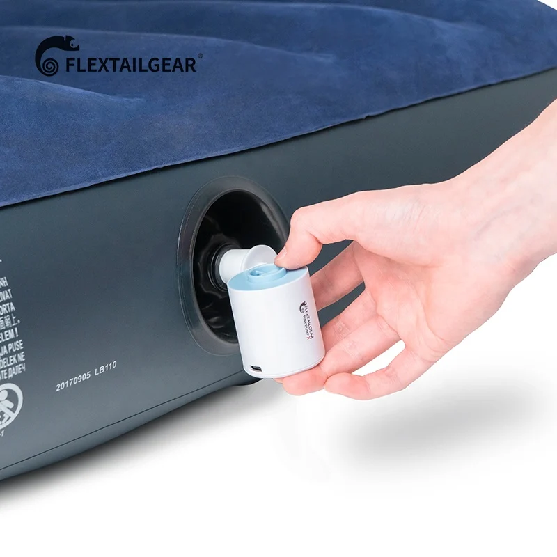 Bærbar 3 in 1 air pump inflator oppladbar luftpumpe med lampe