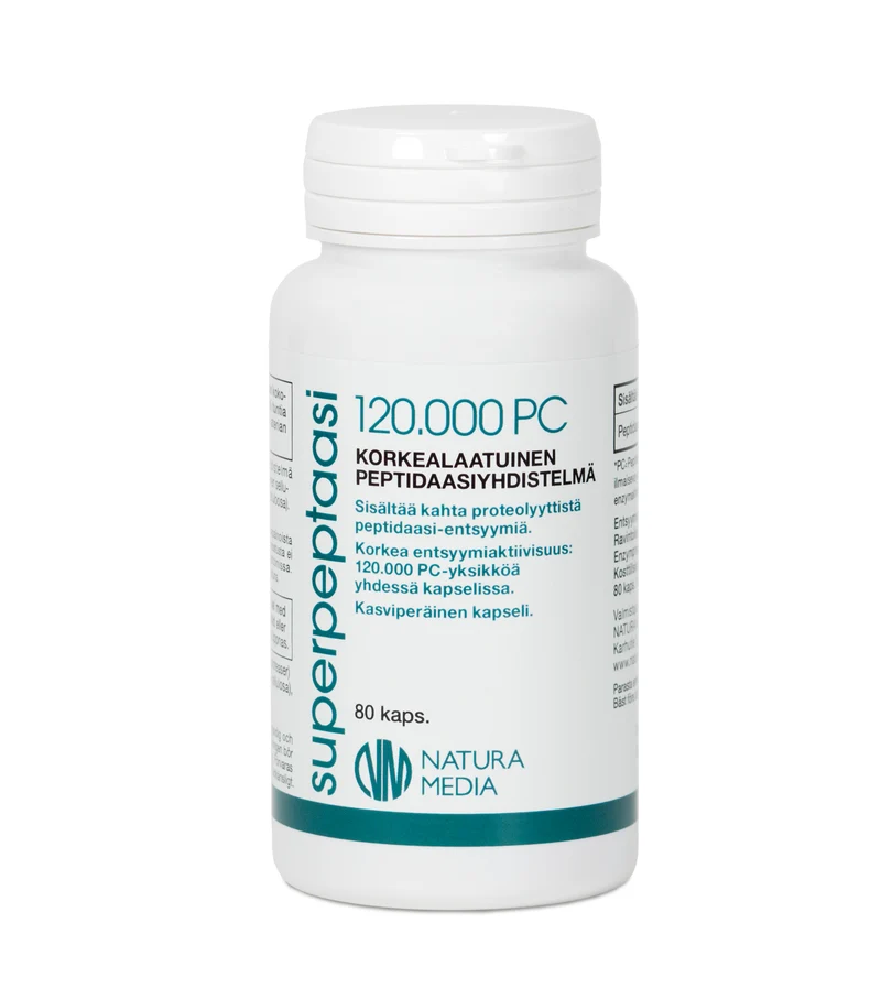 Superpeptaasi 120.000, 80 kapslar