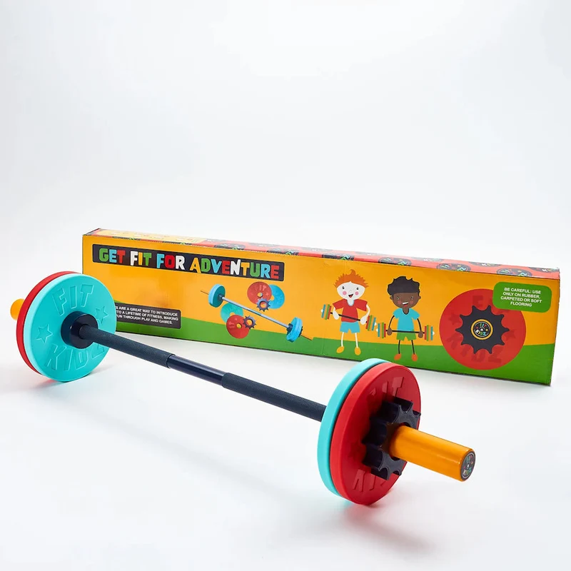 Fit Kidz Skivstång och viktplattor