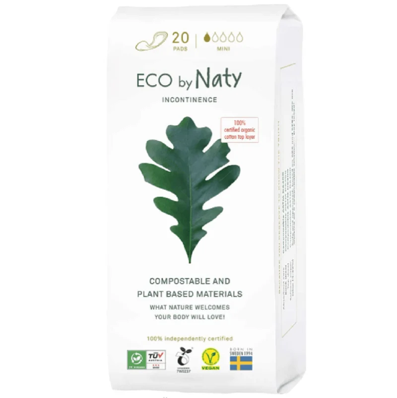 Ökologische Inkontinenzeinlagen, mini, 20 Stück ECO BY NATY