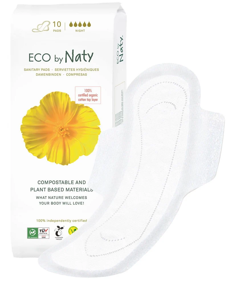 Ökologische Damenbinden, 10 Stück ECO BY NATY