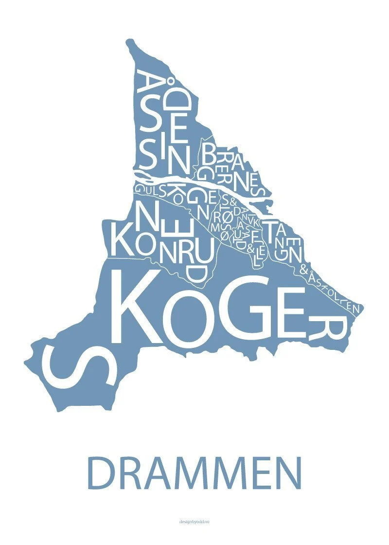 Drammen kart (blå kart)