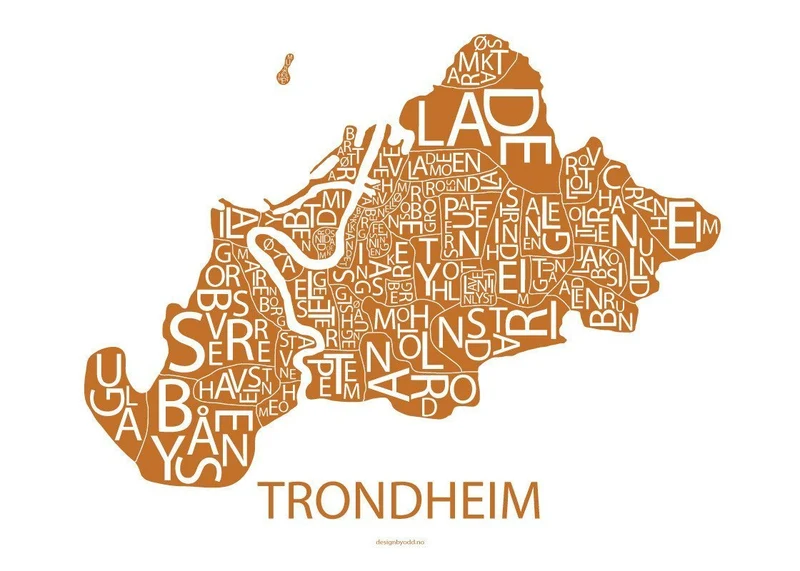 Trondheim kart (kobber kart)