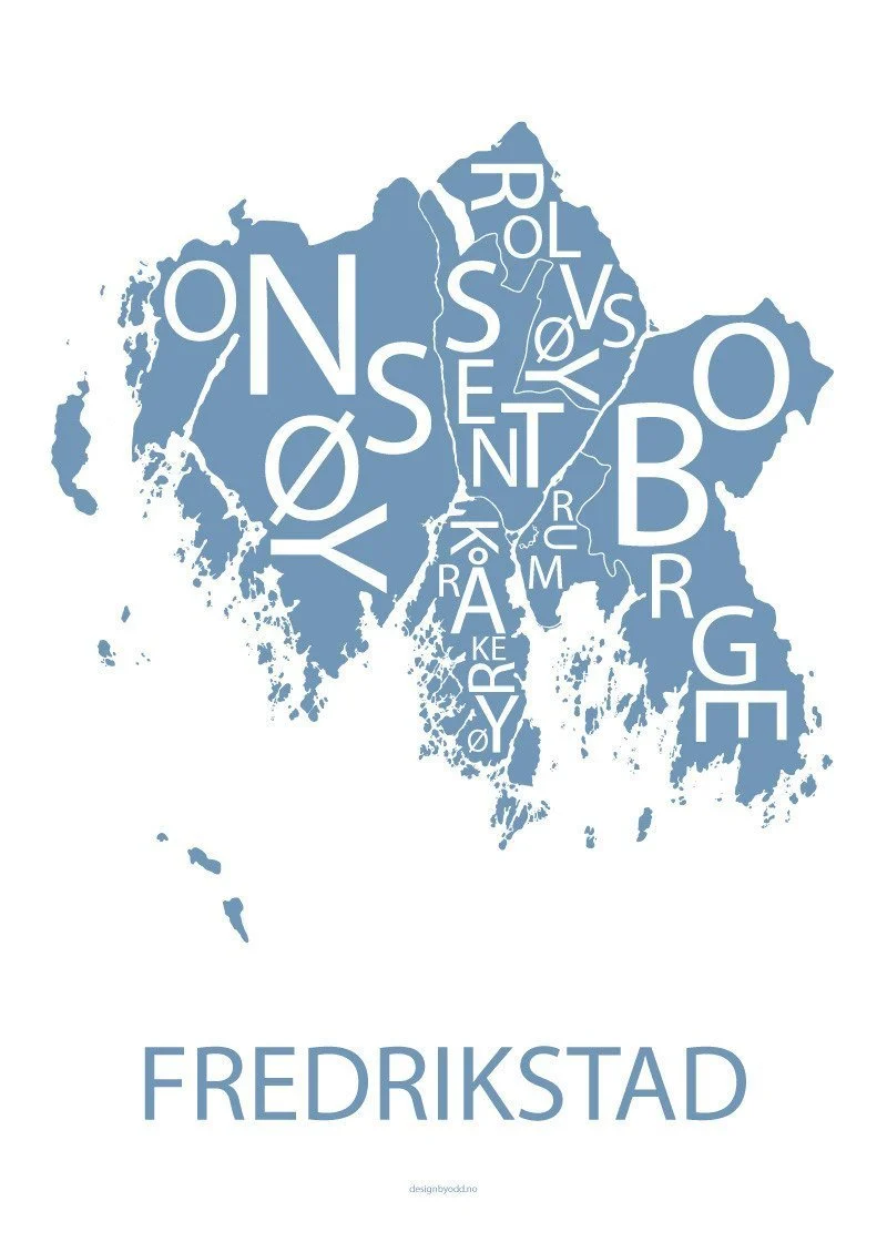 Fredrikstad kart (blå kart)