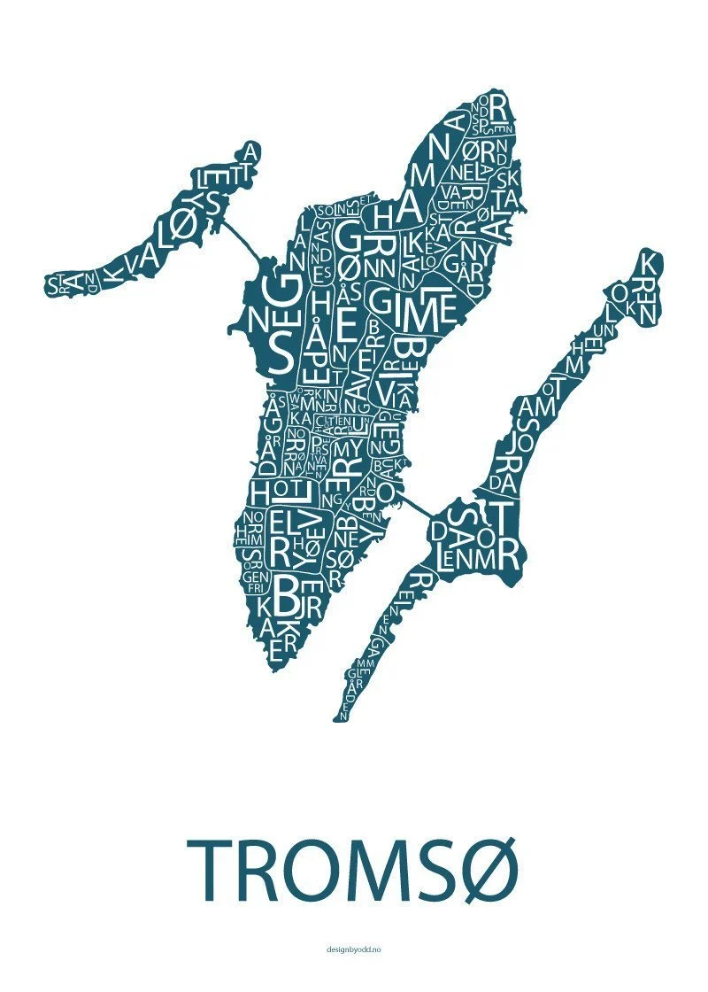 Tromsø kart (blå kart)