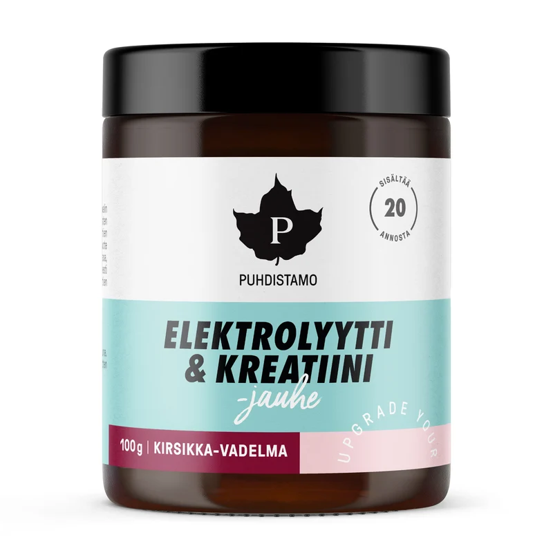 Elektrolyt & Kreatin -pulver Körsbär-Hallon 100g