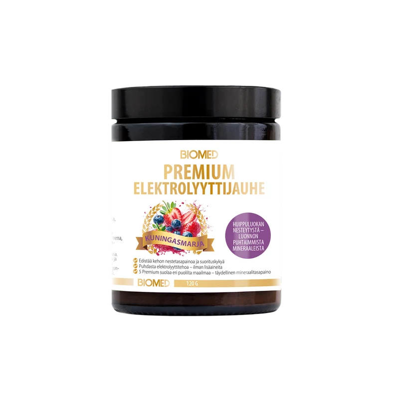 Biomed Premium Elektrolytpulver Kungbär 120g