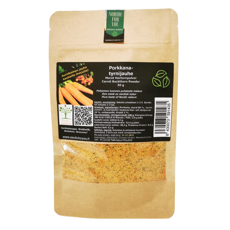 Morot-havtornspulver, 50 g
