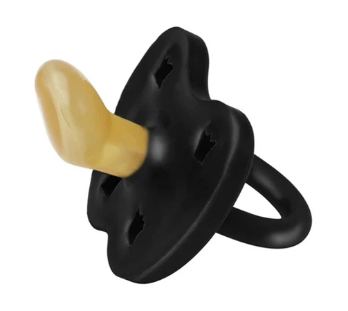 Corona anatomischer Gummisauger, schwarz Sterne/Mond 3-36 Monate HEVEA