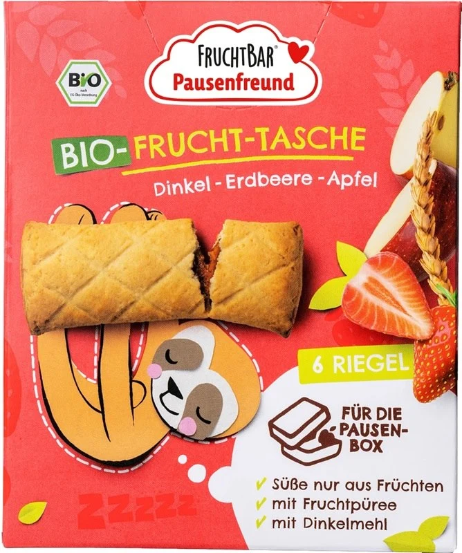 Dinkelkekse mit Erdbeer-Apfel-Fruchtfüllung 6x BIO 22 g FRUCHTBAR