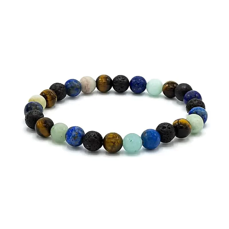 Kristallarmband Mix 8 mm – elastiskt – för bredare handled