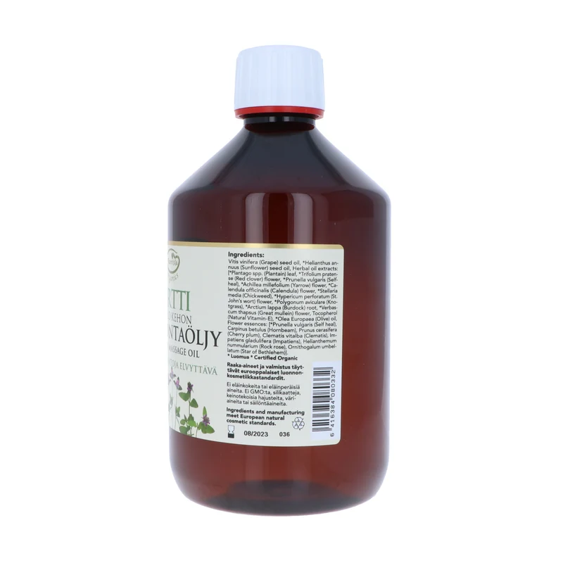 Massageolja, ört, 500 ml