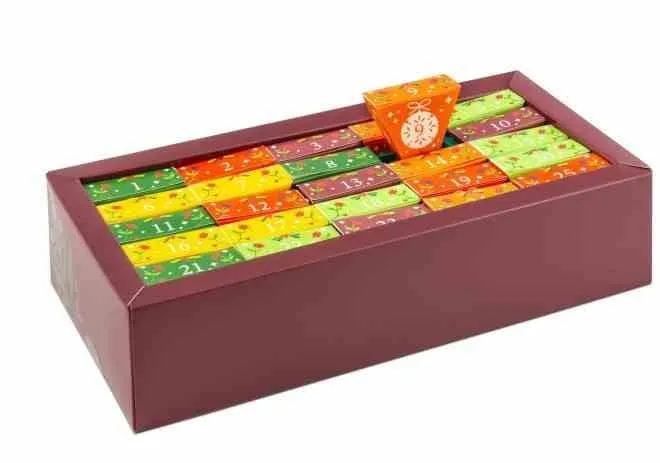 BRUST-ADVENTSKALENDER (TEES) BIO PYRAMIDEN (13 GESCHMACKSRICHTUNGEN) (25 x 2 g) 50 g - ENGLISH TEA SHOP BIO (SAISONPRODUKT)