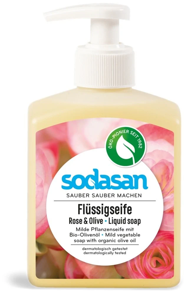 Flüssigseife Rose und Olive BIO 1000 ml SODASAN