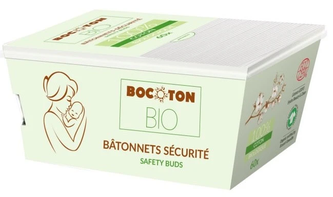 Baby- und Kinderhygienestäbchen 60 Stück BIO BOCOTON