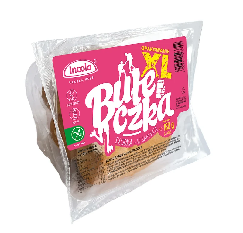 Glutenfreie XL SWEET BUNS (4 Stück) 160 g - INCOLA