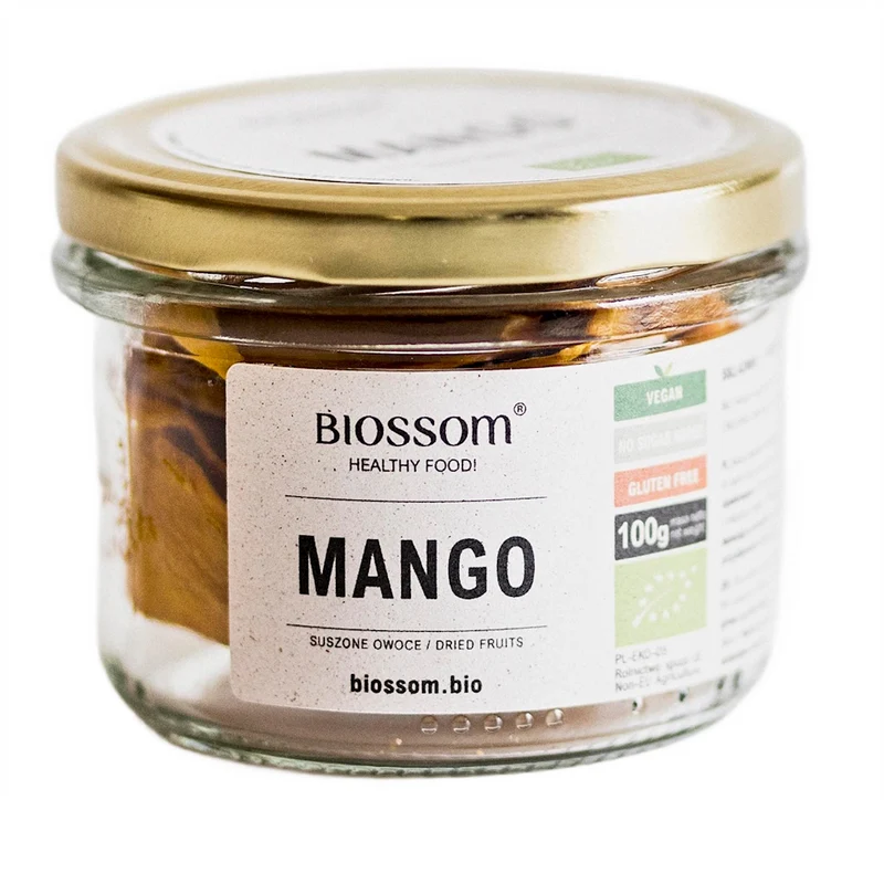 Glutenfreie getrocknete Mango BIO 100 g - BIOSSOM