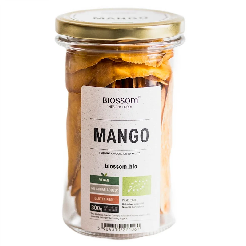 Glutenfreie getrocknete Mango BIO 300 g - BIOSSOM