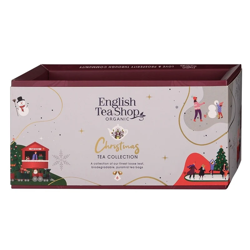 Weihnachtstee Weiß 6er-Pyramiden-Set in 6 verschiedenen Geschmacksrichtungen BIO 12 g BN ENGLISH TEA SHOP
