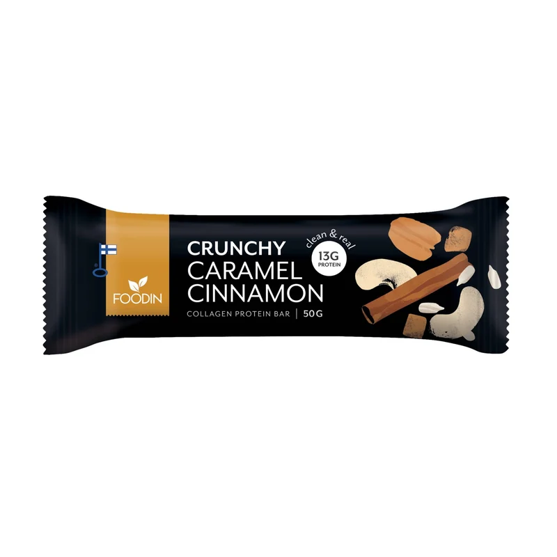 Karamell-kanel kollagenproteinbar, 50 g