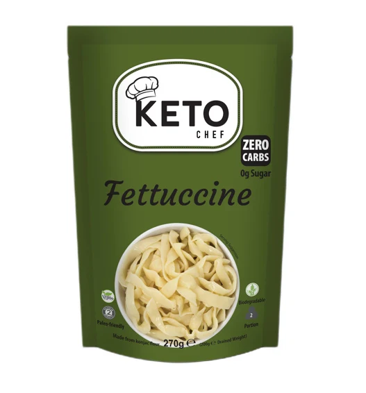 Glutenfrei KONJAC FETTUCCINE MAKARON BIO 270 g (200 g) - KETO CHEF (BETTER THAN FOODS)