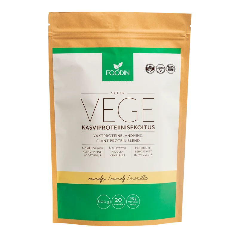 Super Vege växtproteinblandning, vanilj, 600 g
