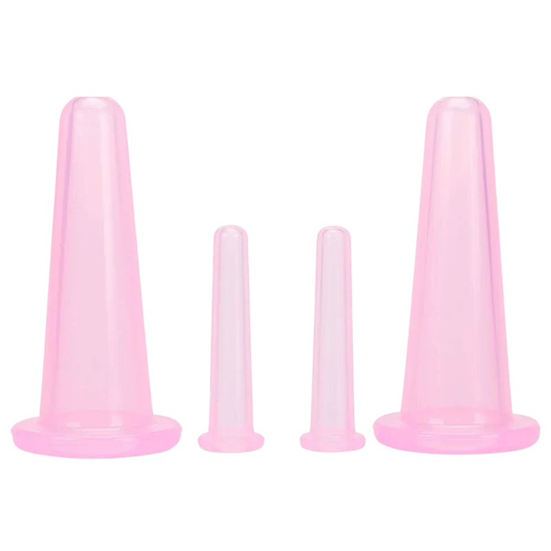 4 silikonkoppar för ansiktsmassage