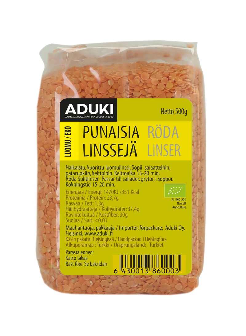 Röda linser, delade, 500 g