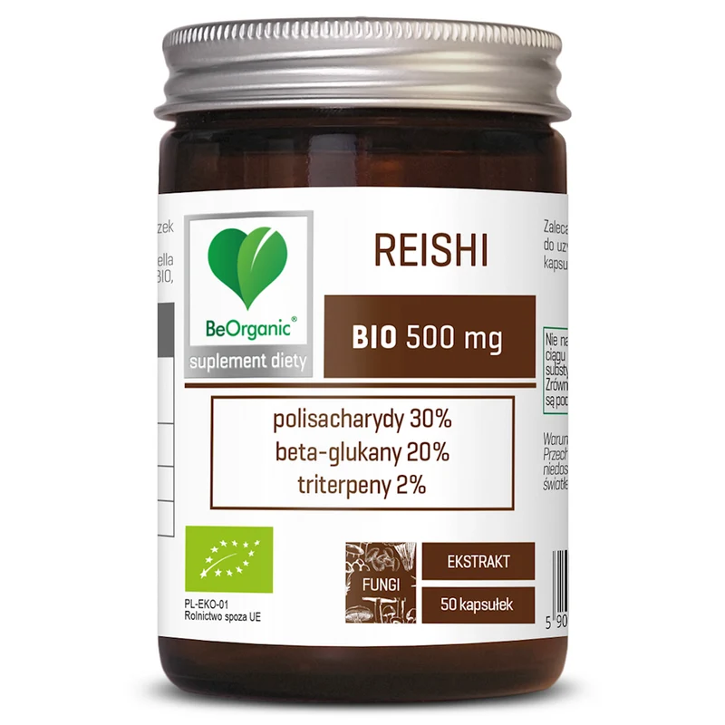 REISHI MUSHROOM EXTRACT BIO (500 mg) 50 KAPSELN - BE ORGANIC