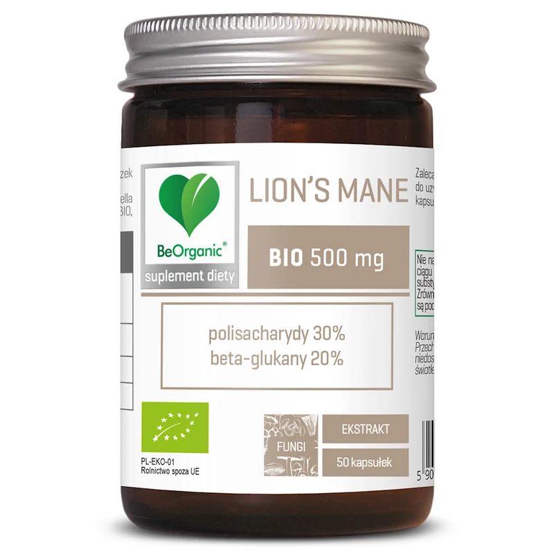 BIO EXTRAKT DER LÖWENMANE (500 mg) 50 KAPSELN - BE ORGANIC