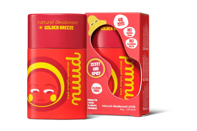 Nuud - naturlig, vegansk deodorant - Golden Breeze Stick