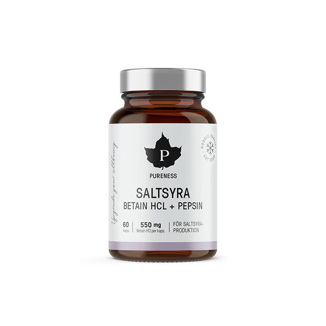 Saltsyra Betain HCL + Pepsin 60 kapslar