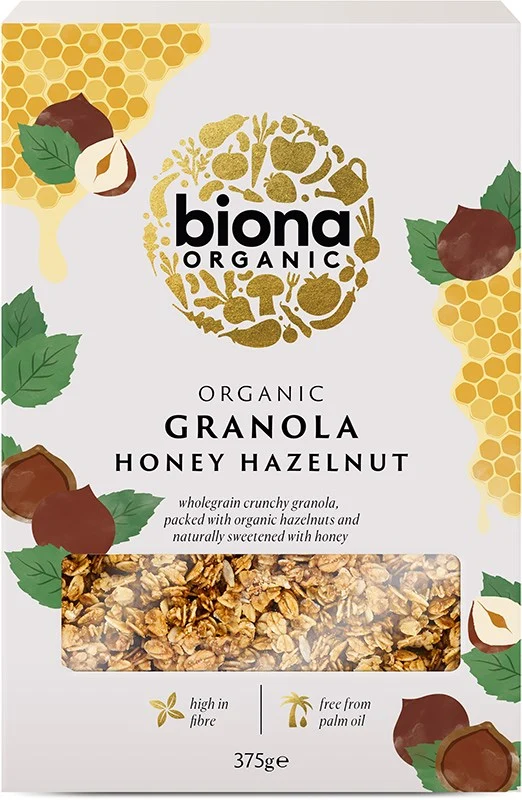 Honung-Hasselnöt granola, 375 g