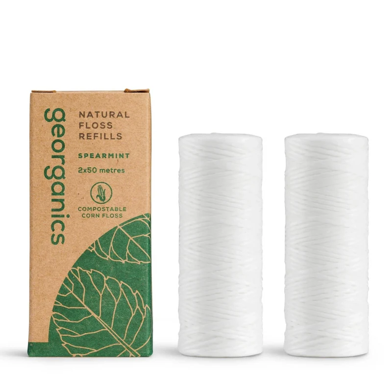 Georganics Spearmint tandtråd refill