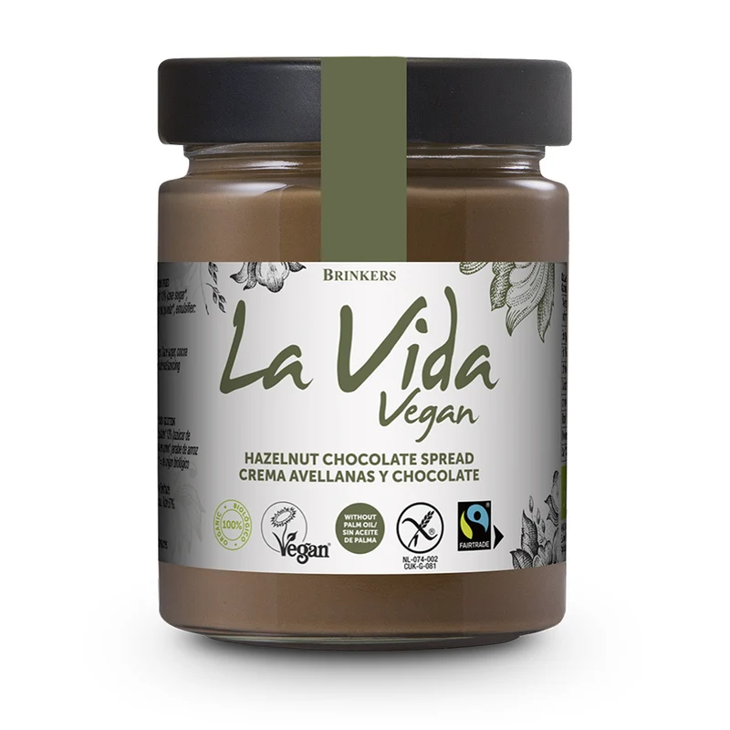 FAIR TRADE GLUTENFREIE SCHOKOLADE-NUSS-CREME BIO 270 g - LA VIDA VEGAN