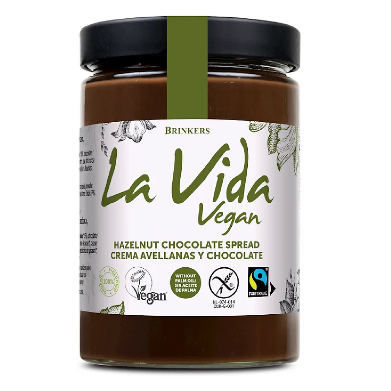 FAIR TRADE GLUTENFREIE SCHOKOLADE-NUSSCREME BIO 600 g - LA VIDA VEGAN