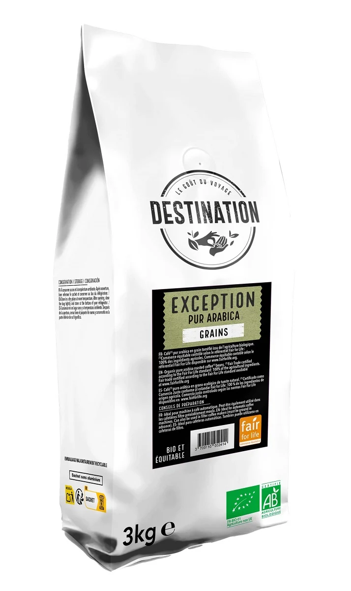 ARABICA 100 % EXCEPTION FAIR FOR LIFE BIO 3 kg Bohnenkaffee - DESTINATION