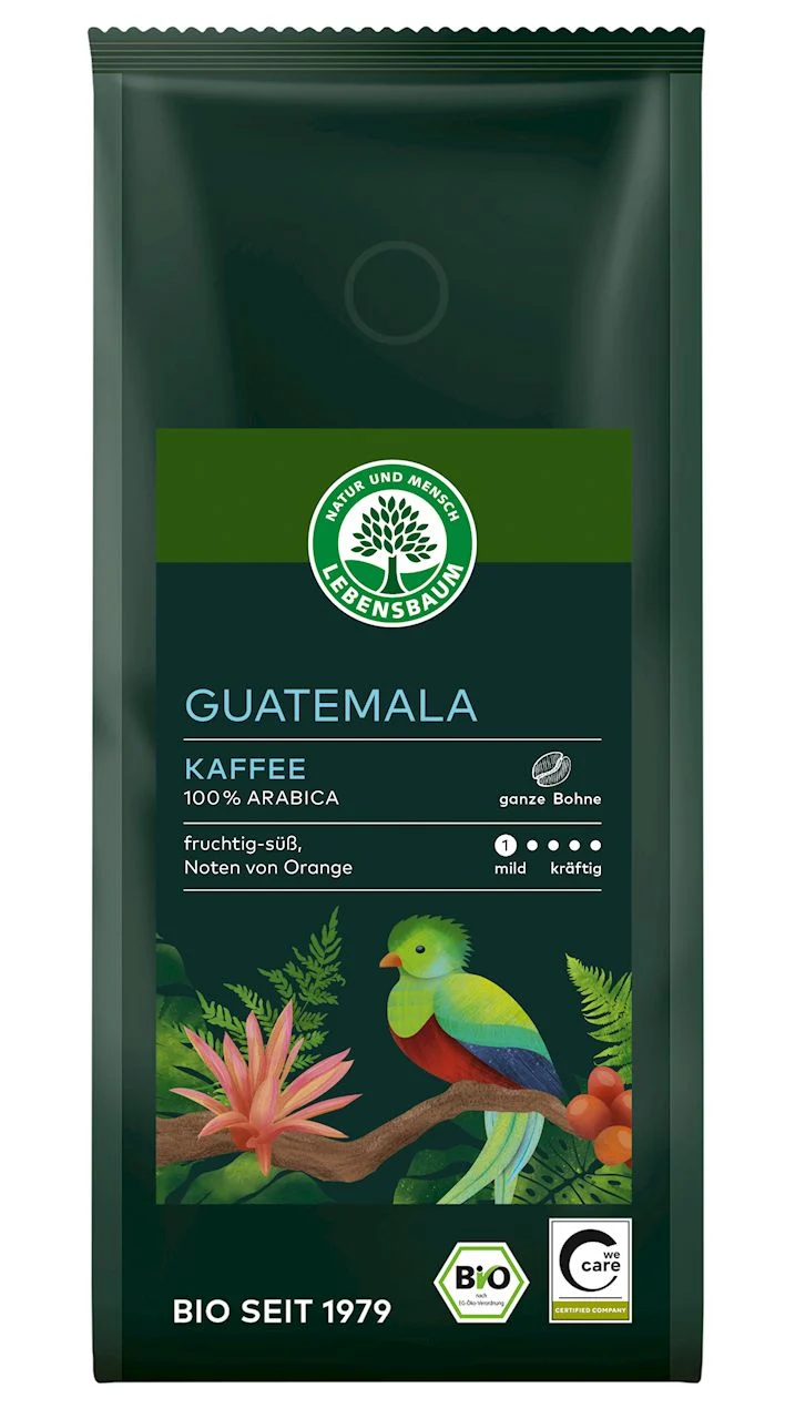 ARABICA 100 % GUATEMALA-BEAN COFFEE BIO 250 g - LEBENSBAUM