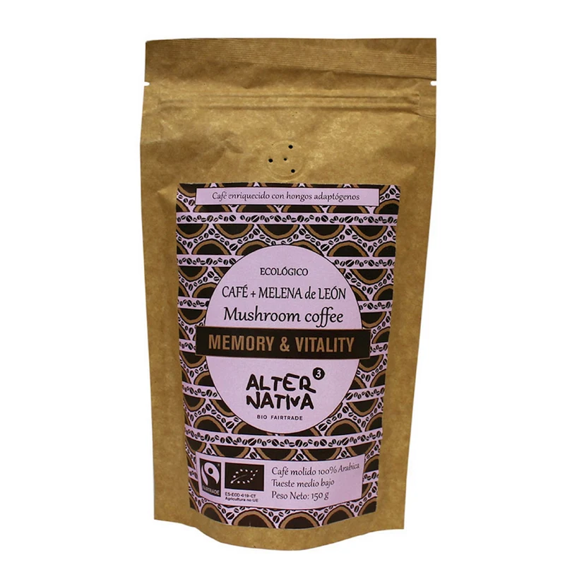 LION`S MANE FAIR TRADE GLUTENFREIER ARABICA COFFEE BIO 150 g - ALTERNATIVA3