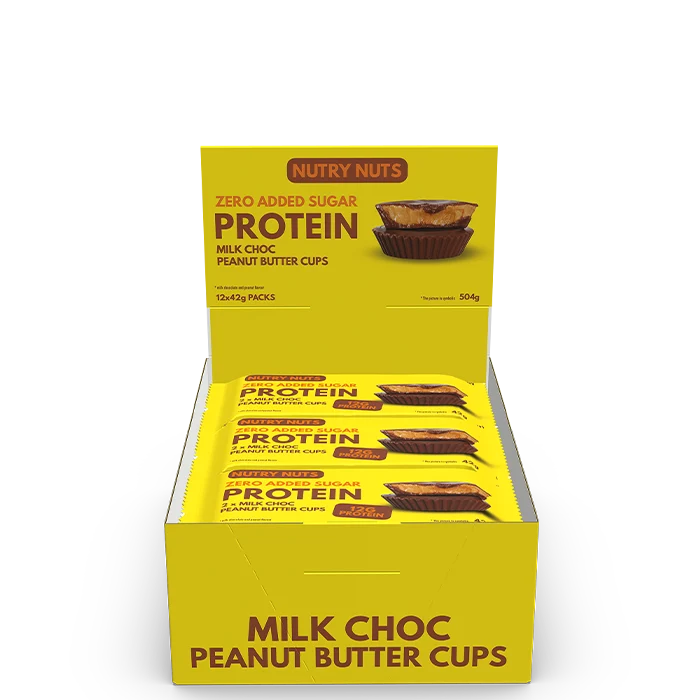 Låda Nutry Nuts Protein Peanut Butter Cups 42 g