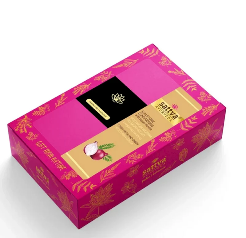 GESCHENKSET VEGANE KERATIN-NÄHRSTOFFEINREIBUNG + KOPFMASSAGEBÜRSTE - SATTVA