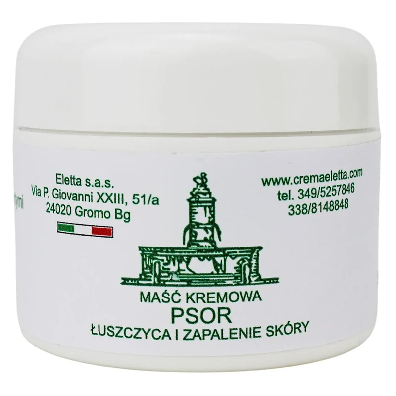 PSOR CREAM OINTMENT FOR Psoriasis and Dermatitis 50 ml - ELETTA