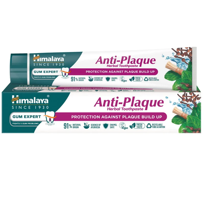 HIMALAYA Gum Expert Gum Expert Kräuterzahnpasta Anti-Plaque - reduziert Plaque und Bakterien auf der Oberfläche der Zähne (75 ml)