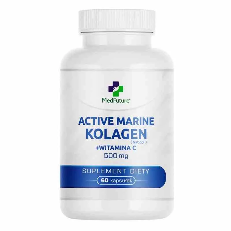 MedFuture Aktives marines NatiCol® Kollagen mit Vitamin C 500mg 60 Kapseln