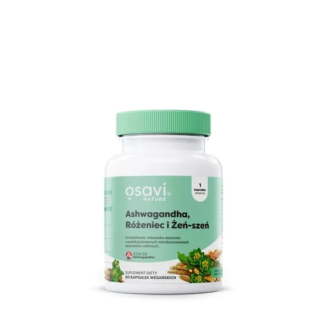 OSAVI Ashwagandha, Rosacea und Ginseng (60 Kapseln).