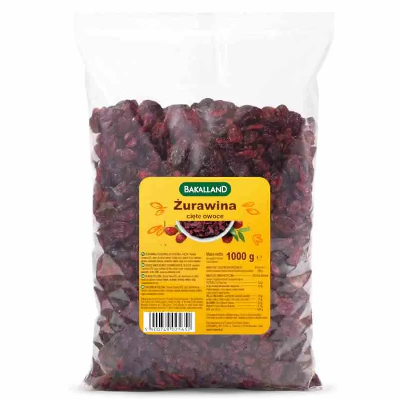 Bakalland Cranberries geschnitten 1kg